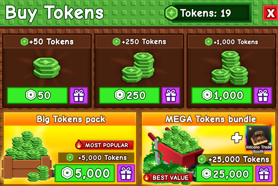 Grow a Garden trade token